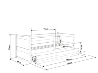 Кровать детская RICO SMART 1 графит pilt 4