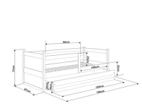 Кровать детская RICO SMART 1 графит pilt 5