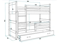 Кровать двухъярусная RICO SMART 4 сосна pilt 4