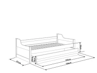 Кровать детская DAWID сосна c матрасами pilt 8