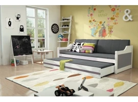 Кровать детская DAWID белый c матрасами