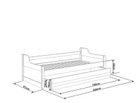 Кровать детская DAWID графит c матрасами pilt 8