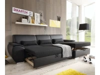 Угловой диван-кровать ANTARA SMART черный pilt 3