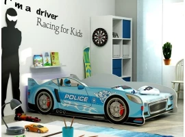 Кровать детская CARS Police синий