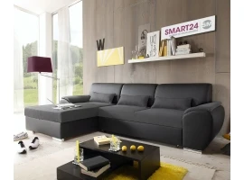 Угловой диван-кровать ANTARA SMART черный/серый