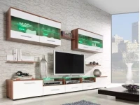 Sektsioon CAMA I valge kõrgläige/ploomipuit pilt 2