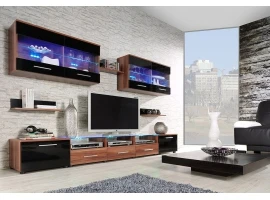 Sektsioon CAMA I must kõrgläige ja matt ploomipuit/matt ploomipuit