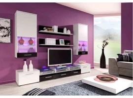 Sektsioon CAMA II valge kõrgläige ja must kõrgläige/matt valge