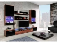 Sektsioon CAMA II must kõrgläige ja matt ploomipuit/matt ploomipuit pilt 2