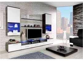 Sektsioon CAMA II valge kõrgläige/matt wenge