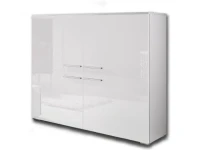 Kummut COMO valge kõrgläige/matt valge pilt 2