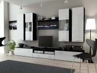 Sektsioon DREAM II valge kõrgläige/matt must pilt 2