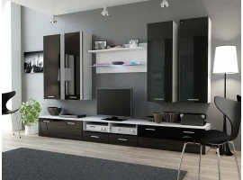 Sektsioon DREAM III must kõrgläige/matt valge