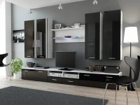 Sektsioon DREAM III must kõrgläige/matt valge pilt 2