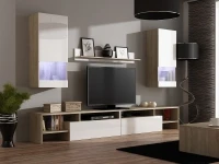 Sektsioon EGO valge kõrgläige/tamm sonoma pilt 2