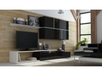 Sektsioon GOYA must kõrgläige/matt must/matt valge pilt 2