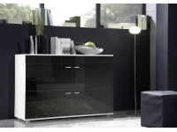 Kummut LOGO II must kõrgläige/matt valge pilt 2