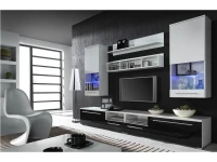 Секция LUNA белый матовый и черный высокий глянец/белый матовый pilt 2