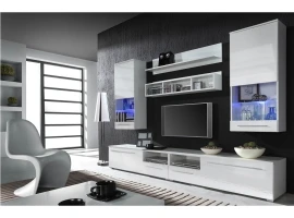 Секция LUNA белый высокий глянец/белый матовый