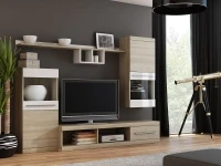 Секция NICK дуб сонома и белый высокий глянец/дуб сонома pilt 2