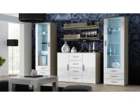 Sektsioon SOHO III valge kõrgläige/tamm sonoma pilt 2