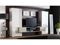 Секция TORI белый высокий глянец и дуб сонома/белый матовый pilt 2