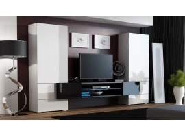 Секция TORI белый и черный высокий глянец/белый матовый