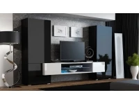 Sektsioon TORI must ja valge kõrgläige/matt must pilt 2