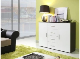 Kummut UNI valge kõrgläige/wenge