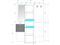 Прихожая LEDOX II белый и белый глянец pilt 3
