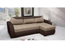 Угловой диван-кровать PIREUS светло-коричневый и коричневый