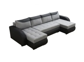 Угловой диван-кровать PIREUS BIS серый-черный