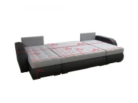 Nurgadiivanvoodi PIREUS BIS hall-must pilt 6