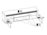 TV стол SEVILLA 51 pilt 3