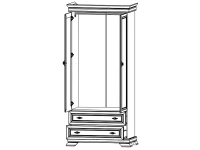 Шкаф для одежды KORA KS1 pilt 7