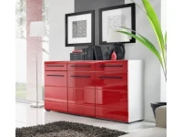Комод TIMBER 1 красный глянец pilt 2