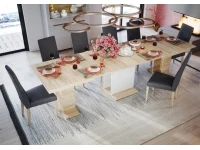 Pikendatav laud STARS 06 valge läige - tamm sonoma pilt 2