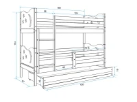 Кровать двухъярусная MIKO BUNK pilt 4