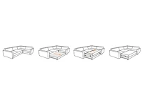 Nurgadiivanvoodi HAMPTON 3W L+H1+1HT P pilt 3