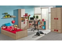 Кровать детская GUMI 19 с письменным столом и комодами pilt 5