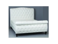 Кровать 180x200 LINCOLN белая эко-кожа pilt 6