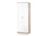 Riidekapp LIMA S-2 sonoma ja valge pilt 2