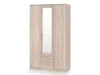 Шкаф для одежды LIMA S-3 сонома с зеркалом pilt 2