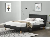 Кровать 140x200 ELANDA 140 темно-серый pilt 2