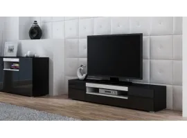 TV стол VIVA черный - белый