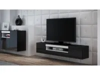 TV стол VIVA черный - белый pilt 3