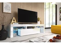 TV стол TORO 158 белый - белый глянец pilt 2