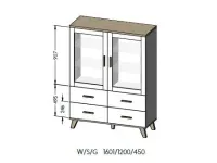 Витрина LOTTA 120 2D4S pilt 3