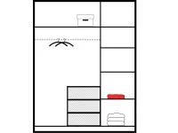 Шкаф для одежды BALI D3 pilt 4