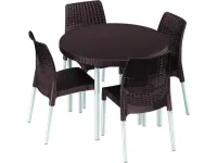 Aiamööbli komplekt JERSEY pruun pilt 3